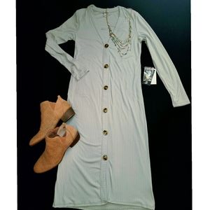 Button down long sleeve dress